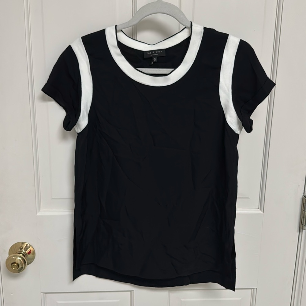 rag & bone Magda Contrast Top